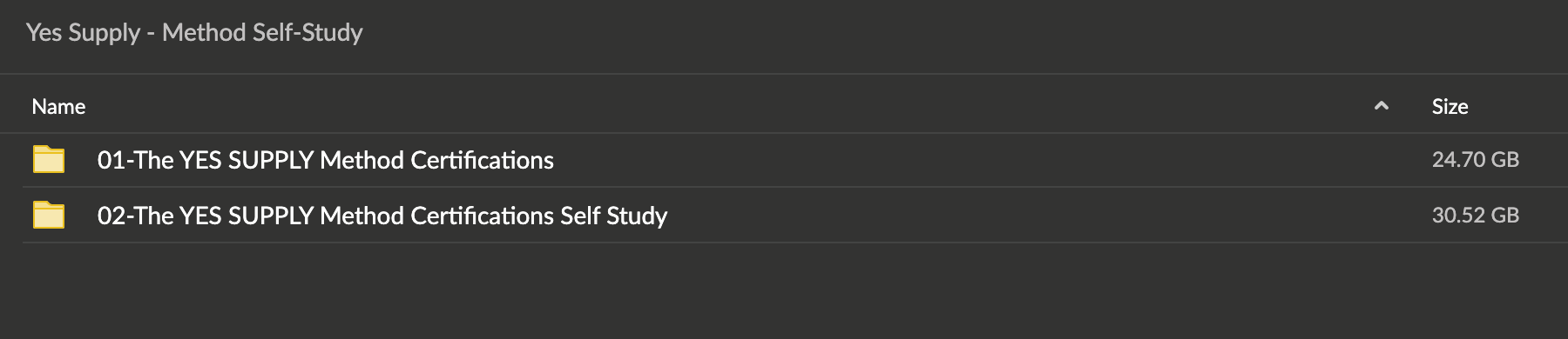 Yes Supply – Method Self-Study